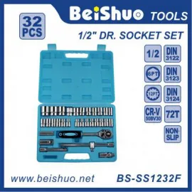 BS-SS1232 Professional 32PCS 1/2" DR. Socket Set Auto household kit tools