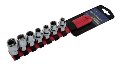 BS-SJ1208-1 Great Tool 1/2''&1/4''&3/8'' Socket Set Matched Clip-on Storage Rail