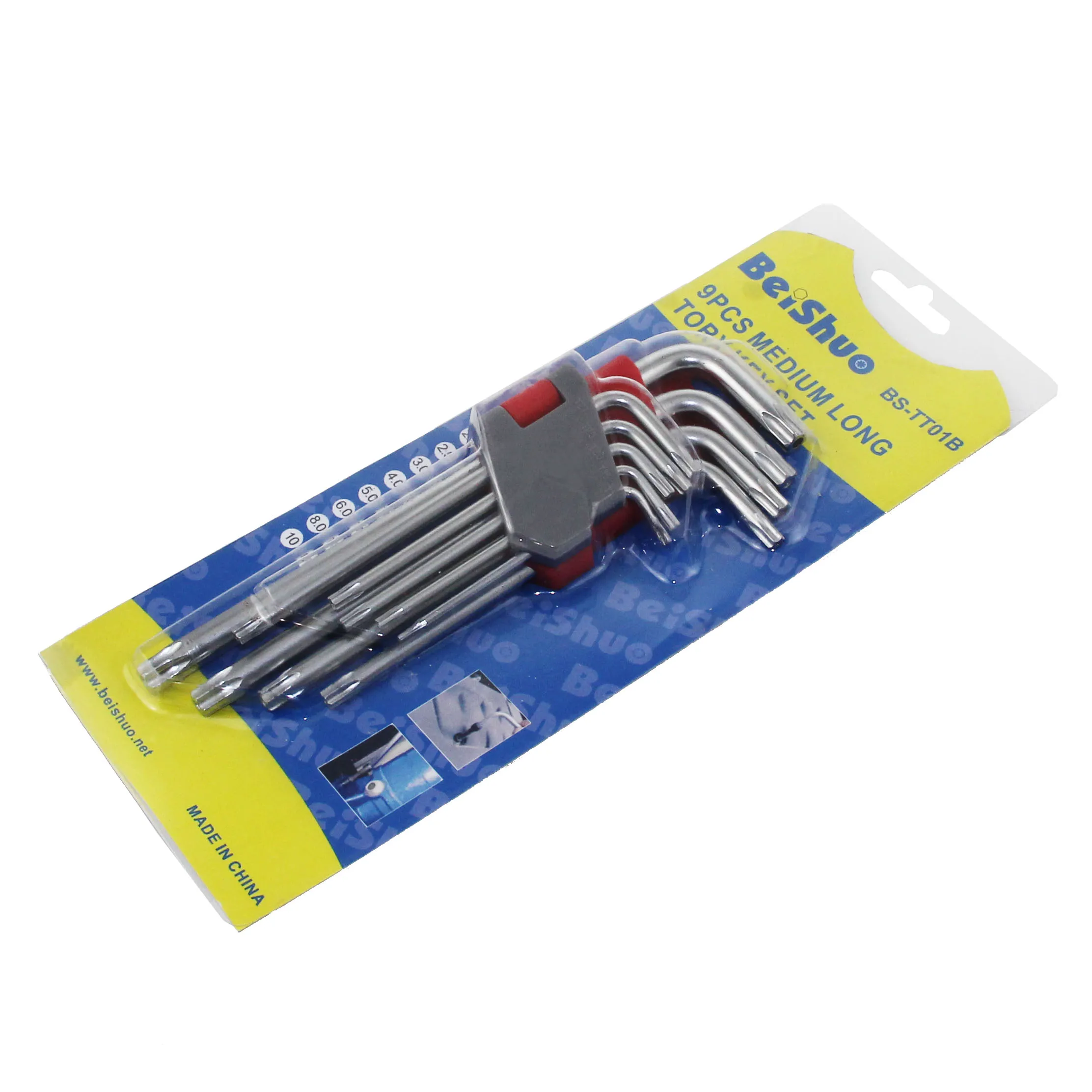 BS-TT01A 9pcs Short Torx Head Allen Key Wrench Set