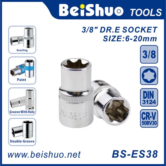 BS-ES14 1/4,3/8，1/2 Inch Drive Standard E-Style & Star Socket