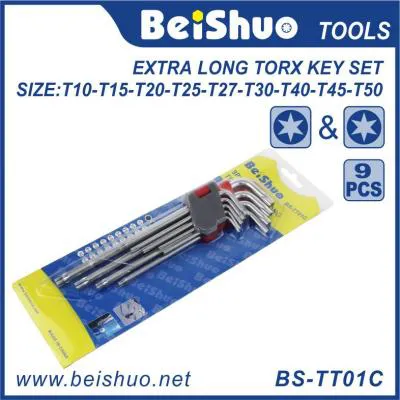 BS-TT01C 9pcs Long Torx Head Allen Key Wrench Set