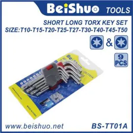 BS-TT01A 9pcs Short Torx Head Allen Key Wrench Set