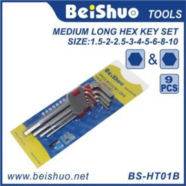 BS-HT01B 9pcs Medium Hex Head Key Wrench set