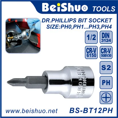 BS-BT12PH 1/2"Dr. CRV PH Head Phillips Bit Socket