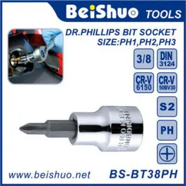 BS-BT38PH 3/8"Dr. CRV PH Head Phillips Bit Socket