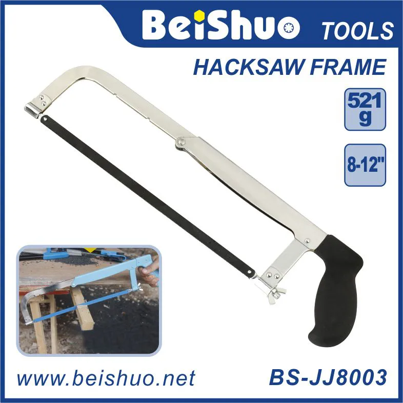 BS-JJ8003 8"-12" Adjustable Hacksaw Frame Handsaw Blade Hand Tool