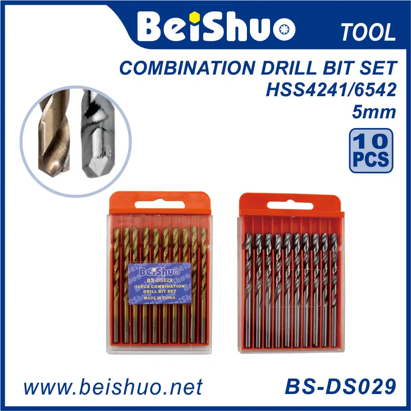 BS-DS027 8PCS HSS 4241 / 6542 Metal Twist Drill Bits Set Drill Set