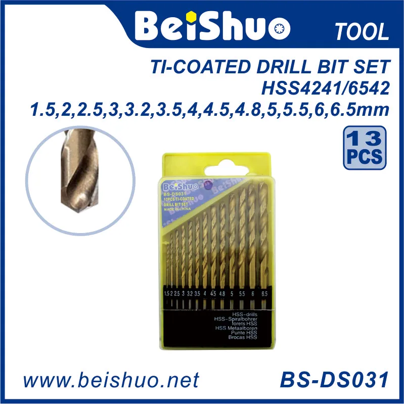 BS-DS029 HSS Straight Shank Titanize Masonry Drill Bits Set
