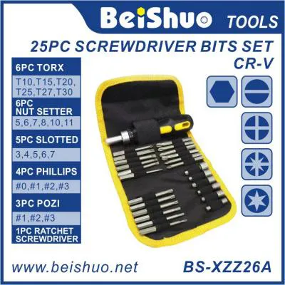 BS-XZZ26A 25PC Screwdriver Bits Set