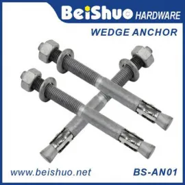BS-AN01 M16 stainless steel wedge anchor  with SS 304 washer galvanised