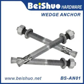 BS-AN01 M8 SS304 stainless steel wedge anchor carbon steel wedge anchor