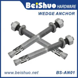 BS-AN01 M14 carbon steel wedge anchor with washer galvanised