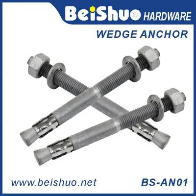 BS-AN01 M14 carbon steel wedge anchor with washer galvanised