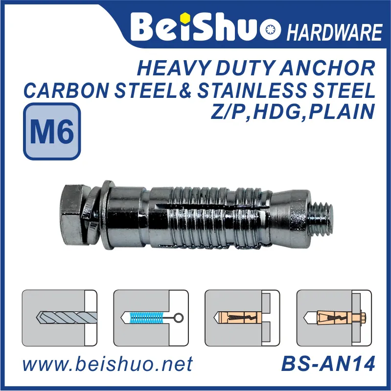 BS-AN14 Stainless steel/carbon steel heavy duty anchor coustomized M6-M20