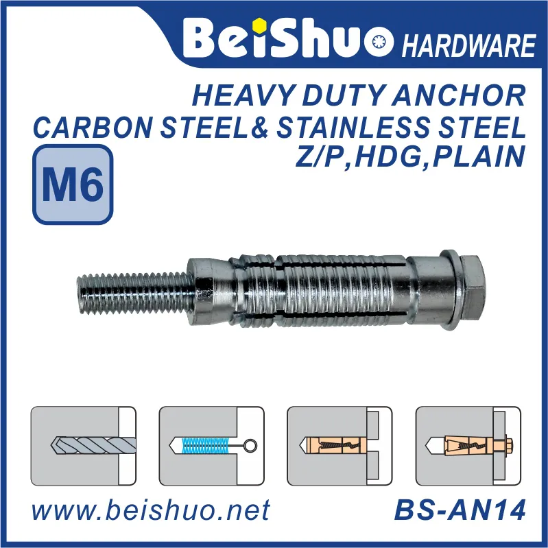 BS-AN14 M6-M20 coustomized Size Stainless steel/carbon steel heavy duty anchor
