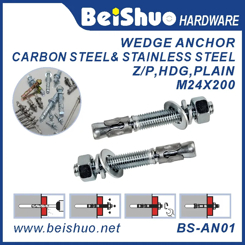 BS-AN01-C M24 Carbon steel Zinc plated provides strong  ground anchor