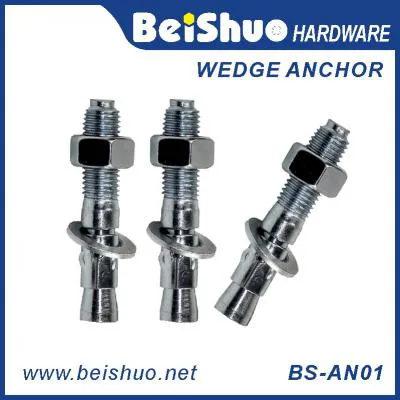 BS-AN01-D M6 Carbon steel Zinc plated provides strong  wedge anchor