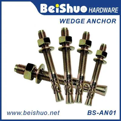 BS-AN01-F M6 Carbon steel Zinc plated provides strong  wedge anchor