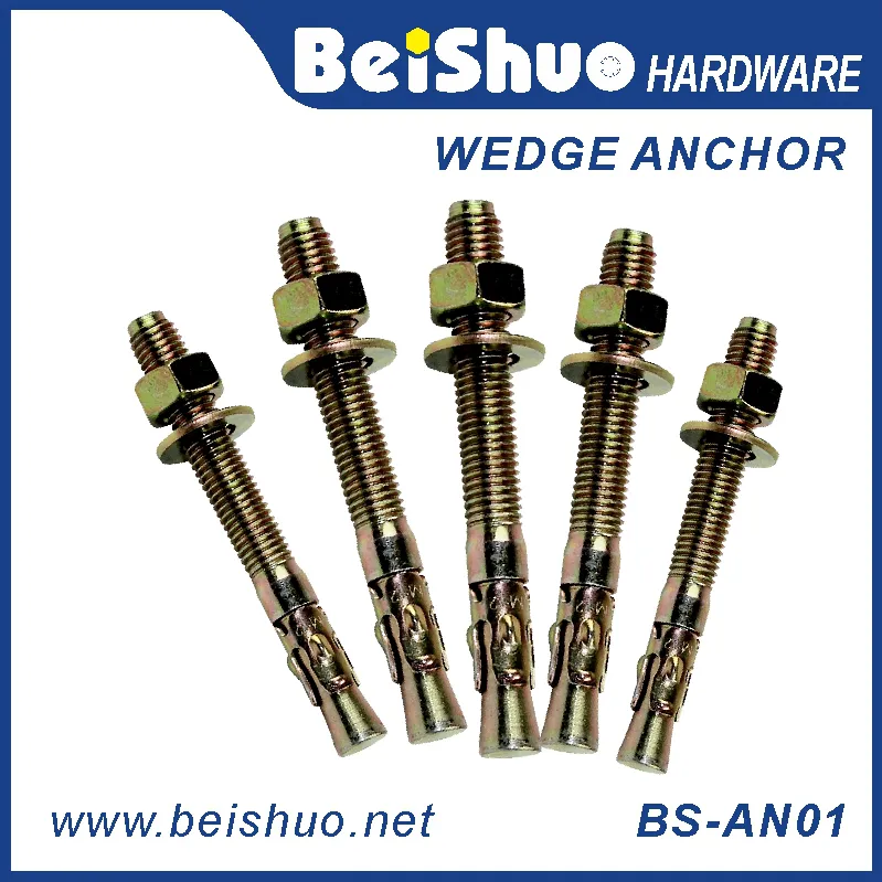 BS-AN01-F M6 Carbon steel Zinc plated provides strong  wedge anchor
