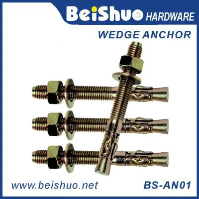 BS-AN01-F M8 Carbon steel Zinc plated provides strong  wedge anchor