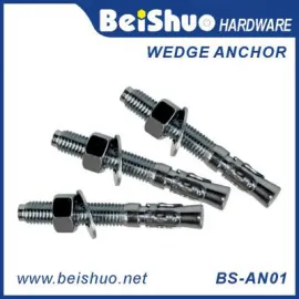 BS-AN01-E M6 Carbon steel Z/P,HDG plain provides strong  wedge anchor