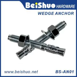 BS-AN01-E M10 Carbon steel Z/P,HDG plain provides strong  wedge anchor