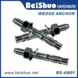 BS-AN01-E M12 Carbon steel Z/P,HDG plain provides strong  wedge anchor