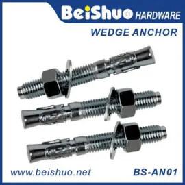 BS-AN01-E M20 Carbon steel Z/P,HDG plain provides strong  wedge anchor