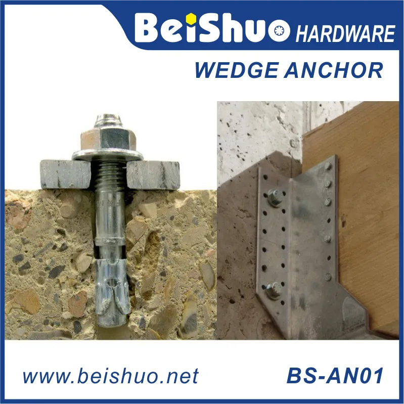 BS-AN01-I M16 Carbon steel Z/P,HDG,Plain wedge anchor