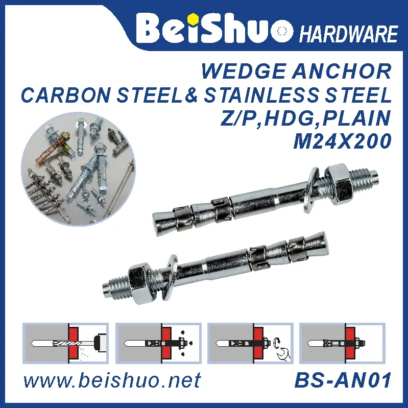 BS-AN01 Stainless steel plain provides strong wedge anchor BS-AN01-H M24