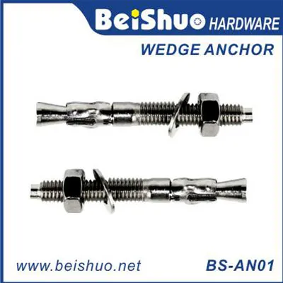 BS-AN01 Z/P,HDG,Plain Stainless steel wedge anchor BS-AN01-I M6