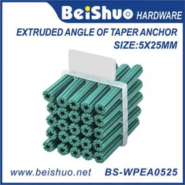 BS-WPEA0525 Custiomized Size Plastic Extruded Angle Taper Anchor