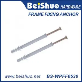 BS-WPFF0530 Wholesale Plastic Frame Fixing Anchor PE/PA fish wall plug with flange