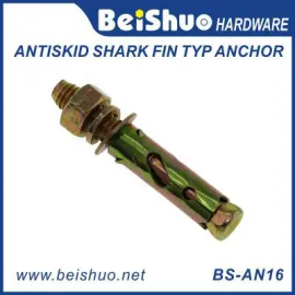 BS-AN16 M10 Carbon Steel Zinc Antiskid Shark Fin Typ Anchor