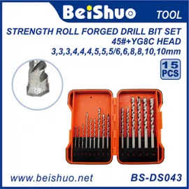 BS-DS043 High Quality Metal HSS Masonry Drill Bits Packs Straight Shank