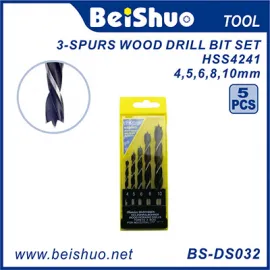 BS-DS032 5pcs 3-spurs Wood Drill Bits Set Wood Working Drills Wood Drilling Set