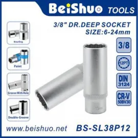 BS-SL38P12 Auto Repair Hand Tools,12-Point 3/8" Drive Deep Socket