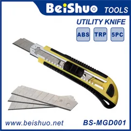 BS-MGD001 18mm Easy Cut Utility Knife With Three Blades Automatic Replacing Blades