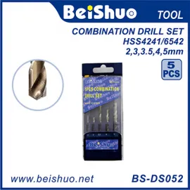 BS-DS052 5PC Plastic Box Twist Drill Bits & Masonry Drill Bits & Wood Drill Bits