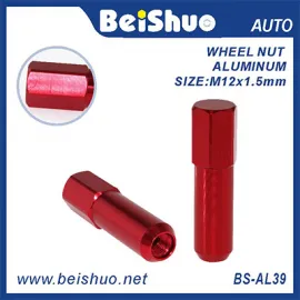 BS-AL39 Aluminum Red Wheel lock nut set