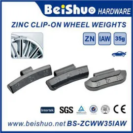 BS-ZCWW351AW Guaranteed Quality Customized Auto Zinc Clip-on Wheel Balance Weight