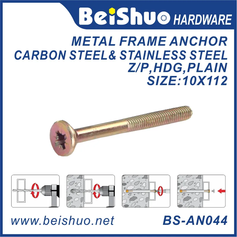 BS-AN044 M10 carbon steel metal frame anchor