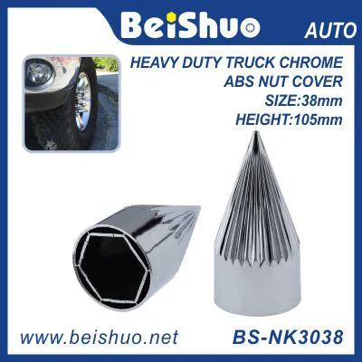 BS-NK3038 38mm Wheel Accessory Chrome Plastic Lug Nut Cover