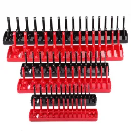 6PCS Plastic Socket Storage Trays Deep and Shadow Socket Holders Socket Organizer Tray Set for Toolboxes