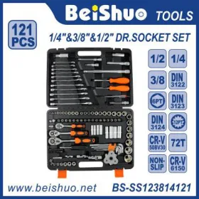 BS-SS123814121 121PC 1/2''1/4''3/8'' Socket Set Tools