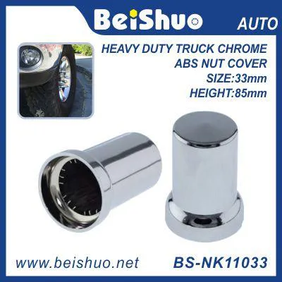 BS-NK11033 33mm Flat Top Shape Plastic 33mm Semi Truck Lug Nut Cover with Flange