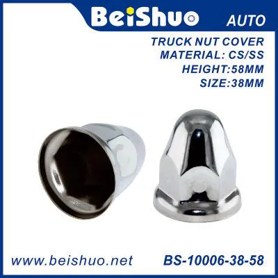 BS-10006-38-58 Chrome Metal Lug Nut Cover