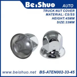 BS-ATEN002-33-45 Chrome Truck Lug Nut Cover