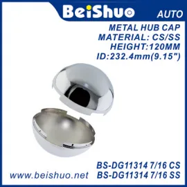 BS-DG11314 7/16 Chrome Metal Wheel  Front  Axle Cover Top