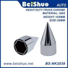 BS-NK2038 38mm Heavy duty Truck wheel Chrome ABS Lug Nut Covers